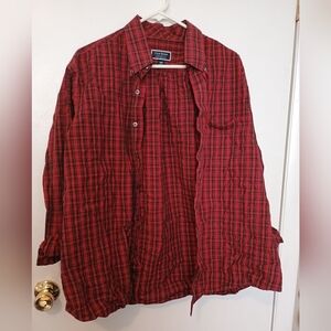Red Plaid Men's Shirt